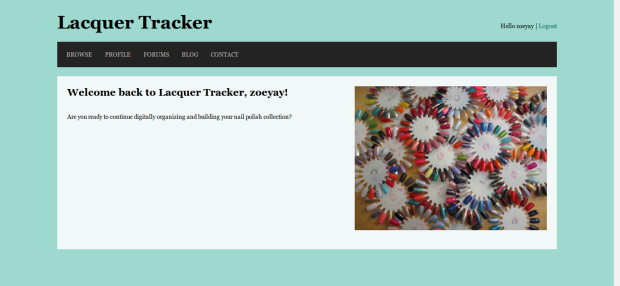 Lacquer Tracker homepage